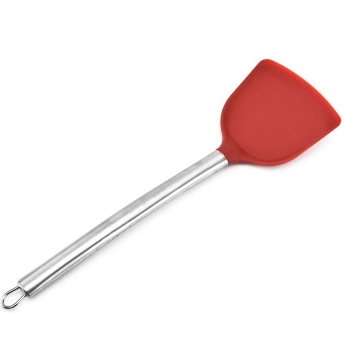 NILAY Kitchen Flexible Silicone Soft Edge Slotted Turner Spatula Stainless Steel Handle-Quality Silicone NILAY Kitchen Flexible Silicone Soft Edge Slotted Turner Spatula Stainless Steel Handle-Quality Silicone