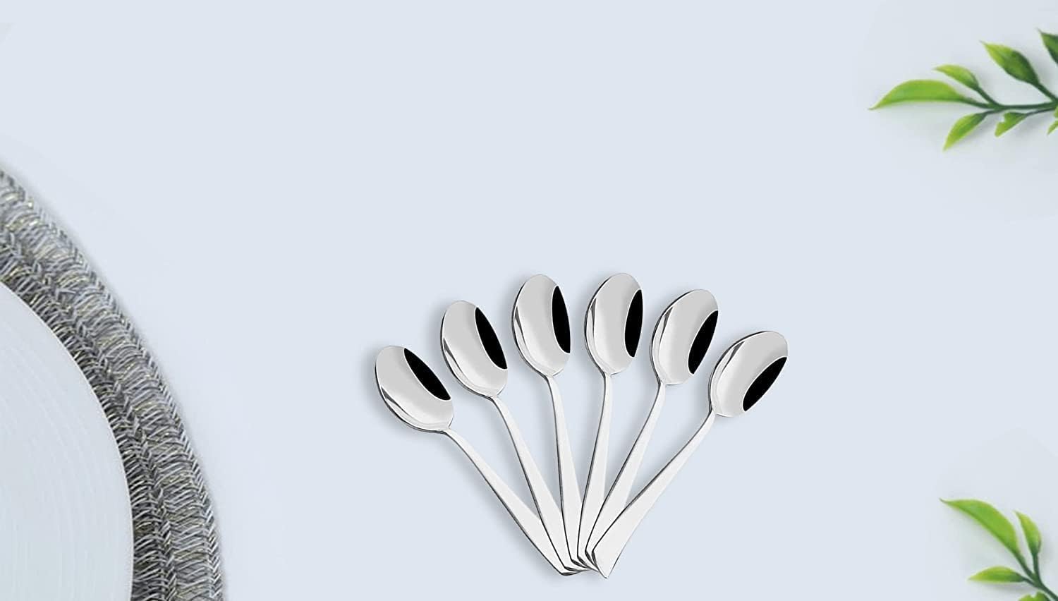 NILAY Stainless Steel Tea Spoons for Home and Kitchen, Set of 6 Pcs. - Image 2