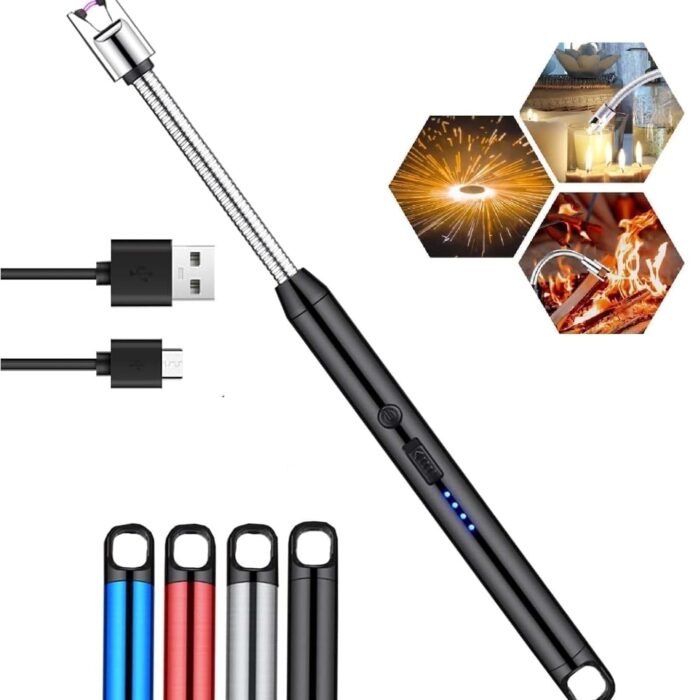 NILAY Rechargeable Gas Lighter for Kitchen | C-Type Electric USB Charging | Windproof & Flameless Stove & Candle Ignition, 400 Uses in Single Charge (Multicolor) NILAY Rechargeable Gas Lighter for Kitchen | C-Type Electric USB Charging | Windproof & Flameless Stove & Candle Ignition, 400 Uses in Single Charge (Multicolor)