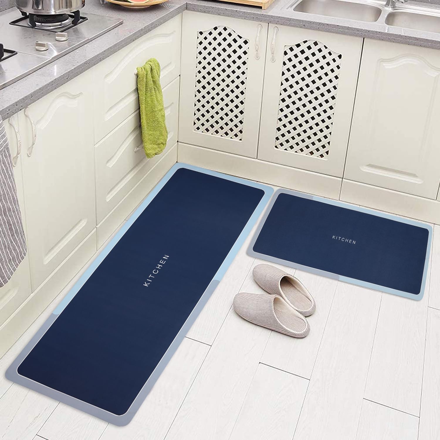 NILAY Rubber Kitchen Mats for Floor Set of 2 - Image 6