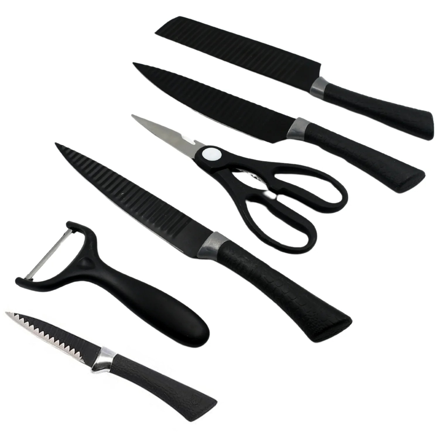 6-Piece Professional Kitchen Knife Set with Chef Peeler & Scissors - Image 4