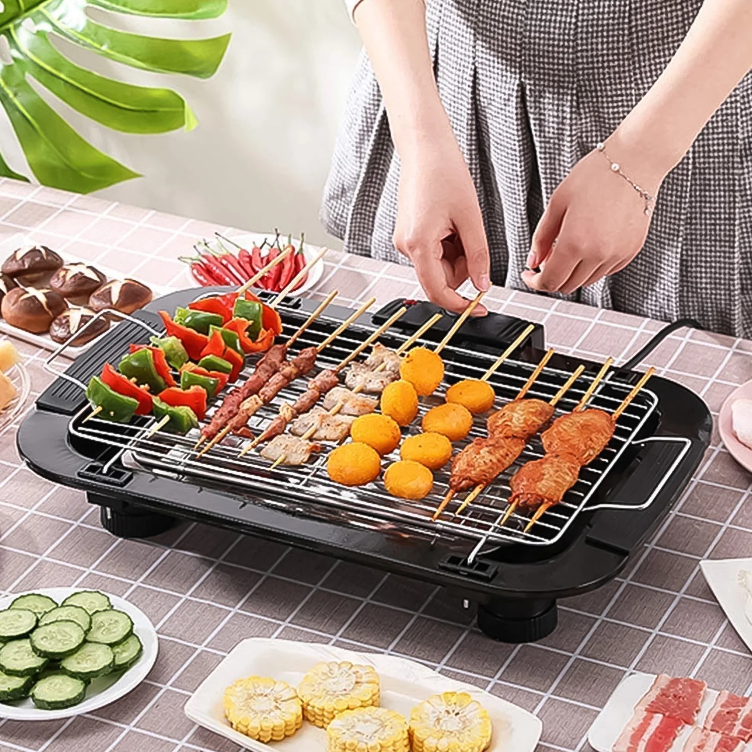 Electric Barbecue Grill 2000W – Tandoori Maker for Indoor & Outdoor Cooking (1 Pc) - Image 2