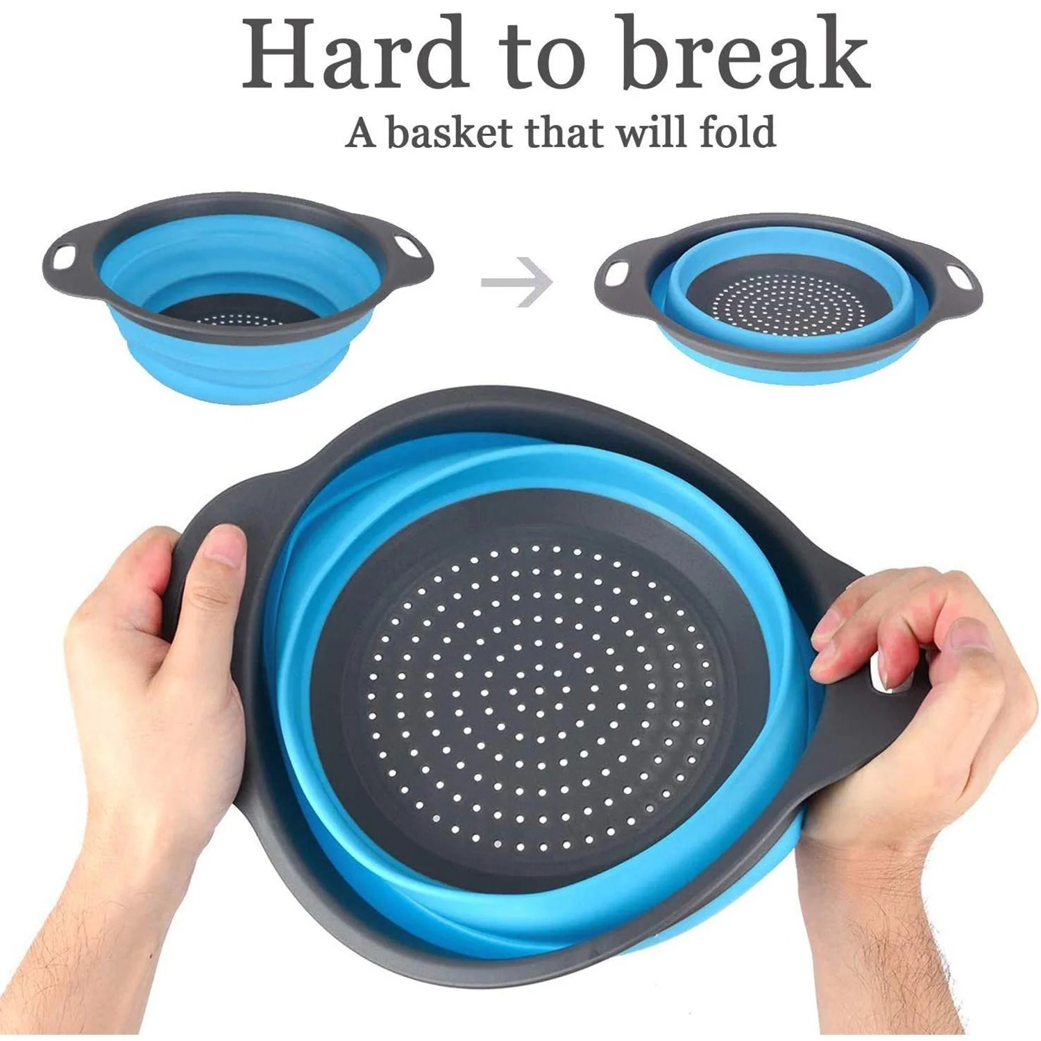 Foldable Round Silicone Strainer - Image 5