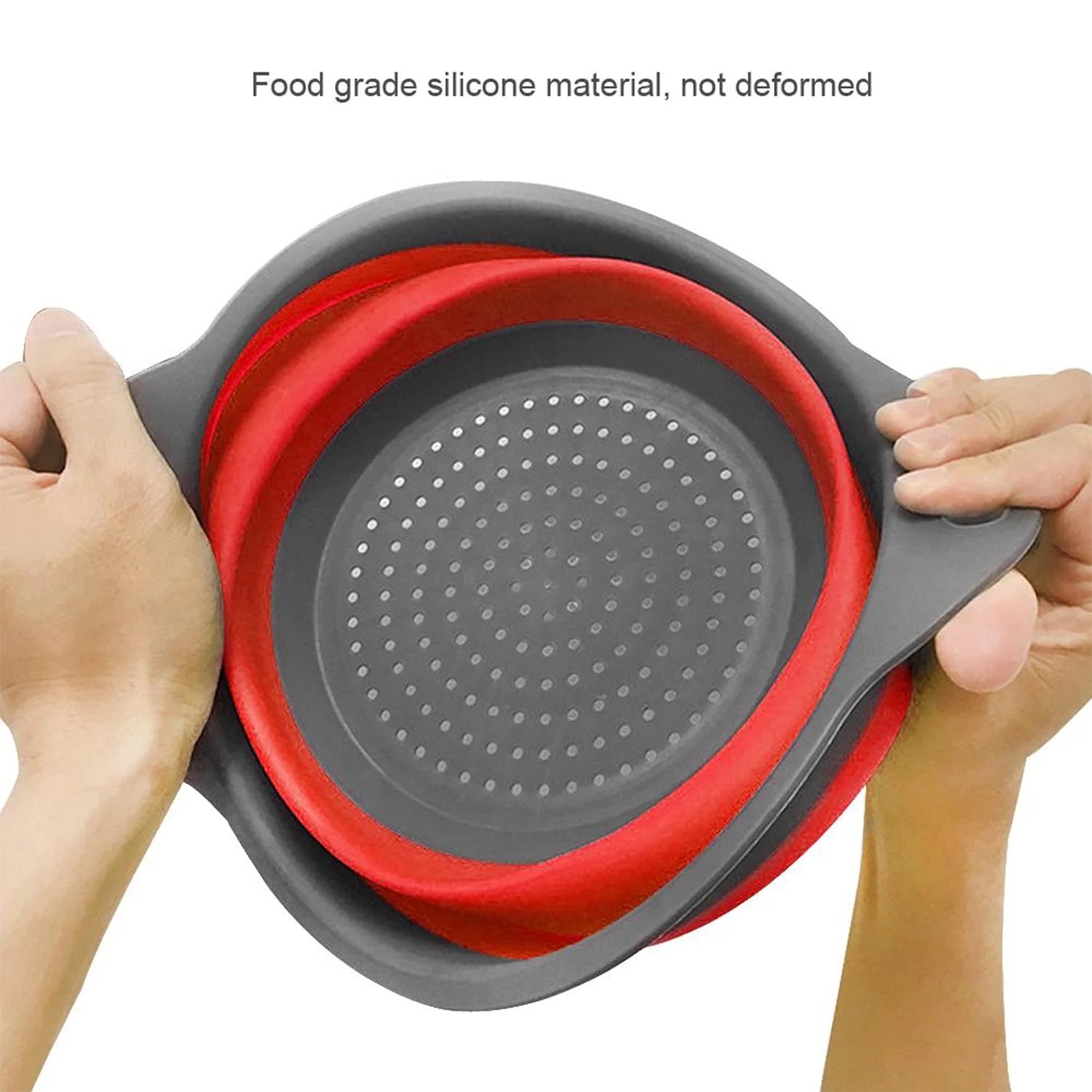 Foldable Round Silicone Strainer - Image 2