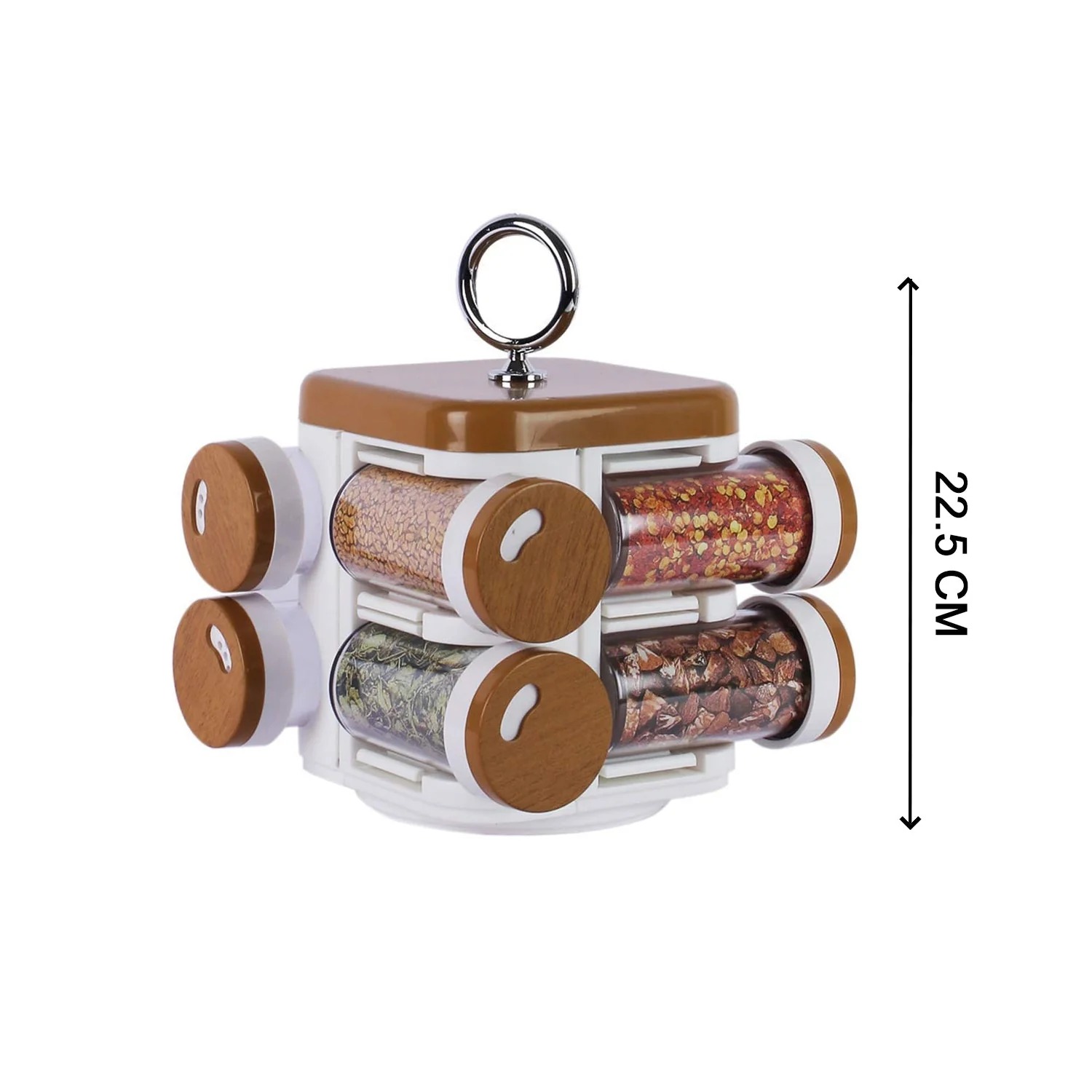 Ganesh Storewell 8-Jar Revolving Plastic Spice Rack - Image 4