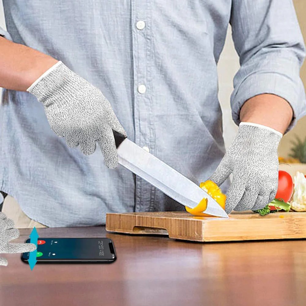 Anti-Cutting Resistant Hand Safety Gloves (Cut-Proof / Multicolour / 1 Pair) - Image 6